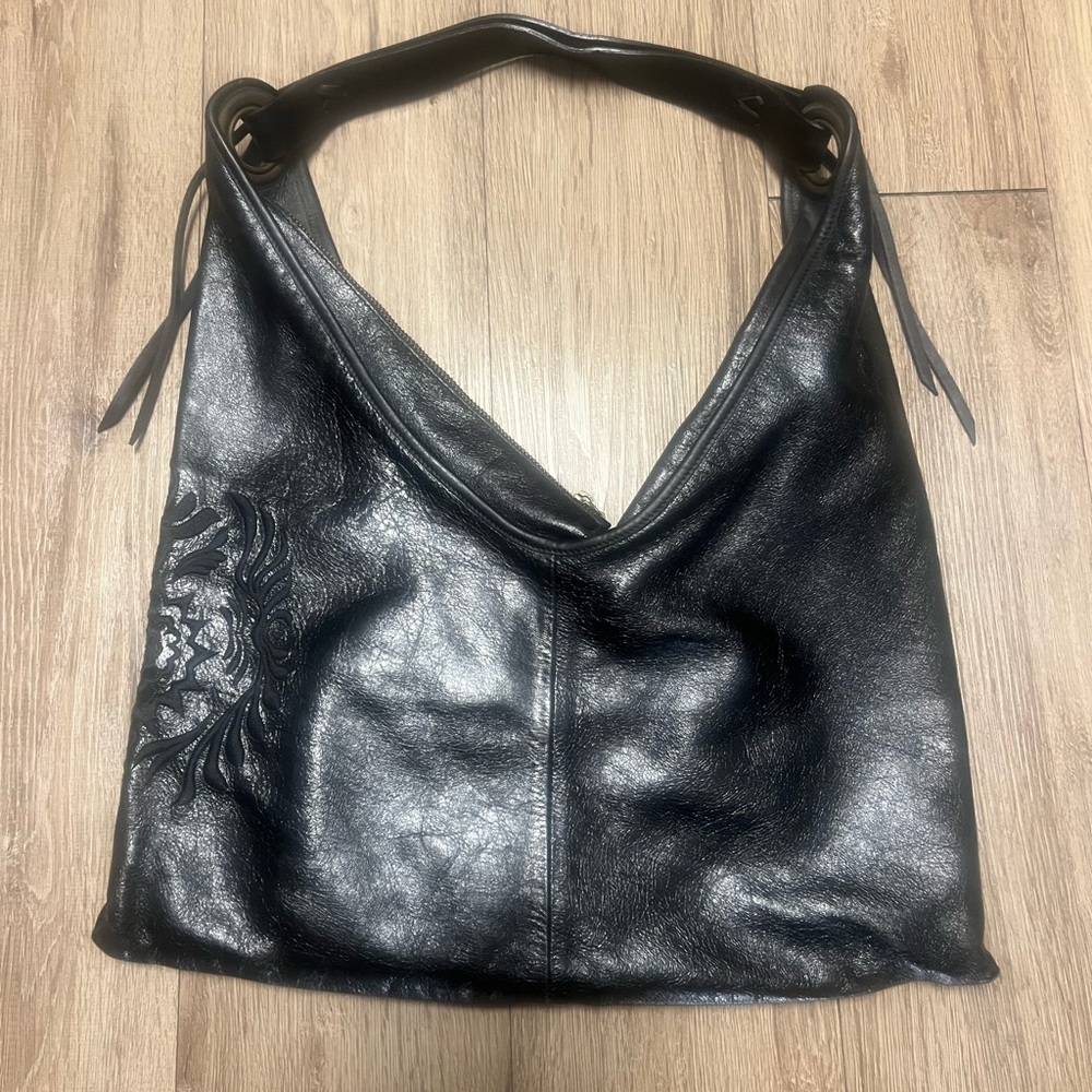 Elegant Black Leather Women's Bag